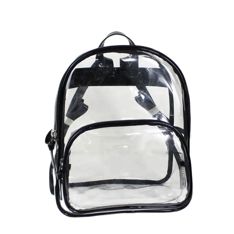 kids clear backpack transparent pvc backpack small clear plastic backpack stadium approved