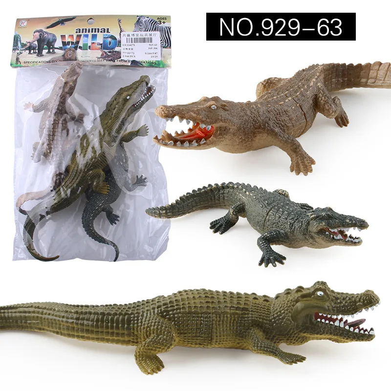 Animal doll series crocodile resin products home decoration Simulation funny mini pvc animal models crocodile toy
