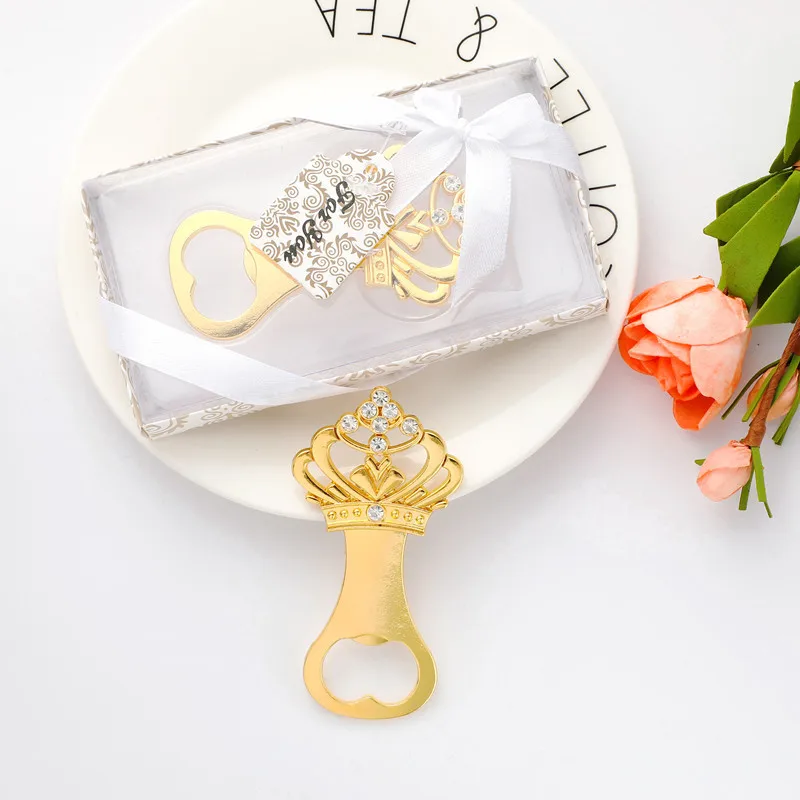 Baby Shower Return Gift for Guest Supplies Crown shaped Beer Bottle Opener Party Favor Wedding Birthday Decoration