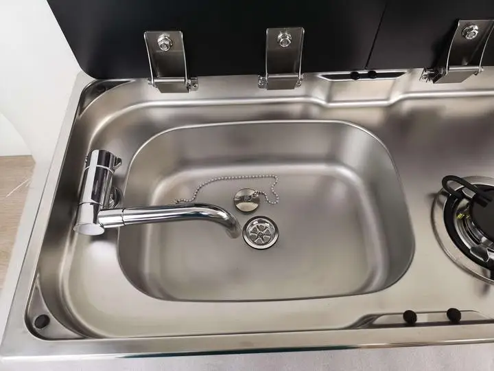 C S A north american CERTIFIED  KITCHEN GAS COOKER TWO  BURNER SINK COMBI  Stainless steel 2 burner RV gas stove GR-904 LR