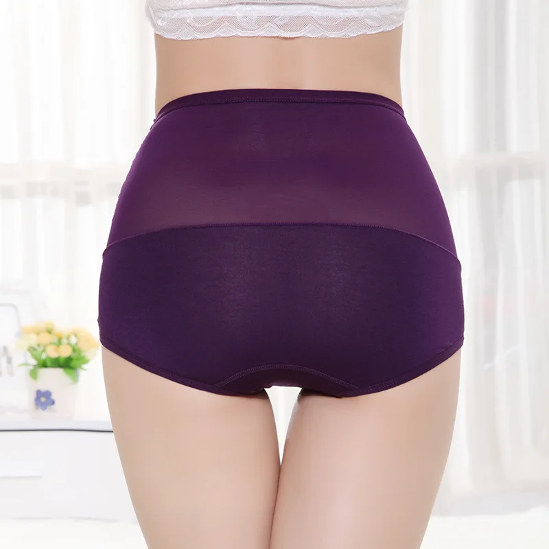 Women High Rise Lace Panties Big Size Underwear Female Intimates Cotton Jacquard Briefs High Waist Panties