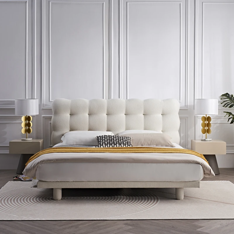 GC Frame King Size Luxury With Soft Bed Headboard Platform Single Double Size Twin Full Queen Up-holstered Soft Bed