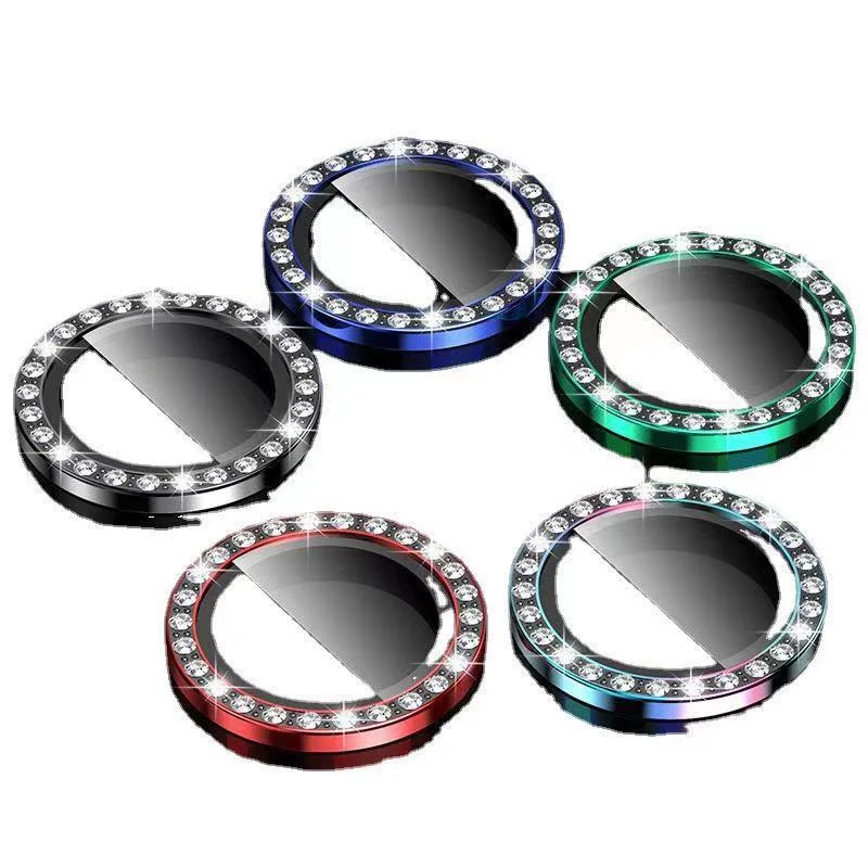 Glitter Tiny Diamond Alloy Ring Glass Tempered Camera Circle Cover For Iphone 12 Pro Max Camera Lens Screen Protector