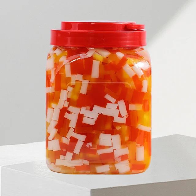 Wholesale delicious low-calorie colorful rainbow konjac jelly bubble tea ingredients