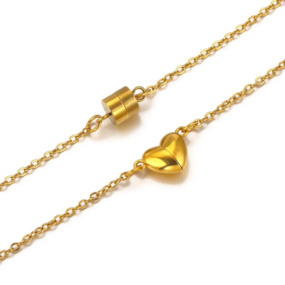 Stainless Steel Strong Magnetic Pendant Magnet Tail Connector Leather Bracelet Jewelry Making Diy Accessories