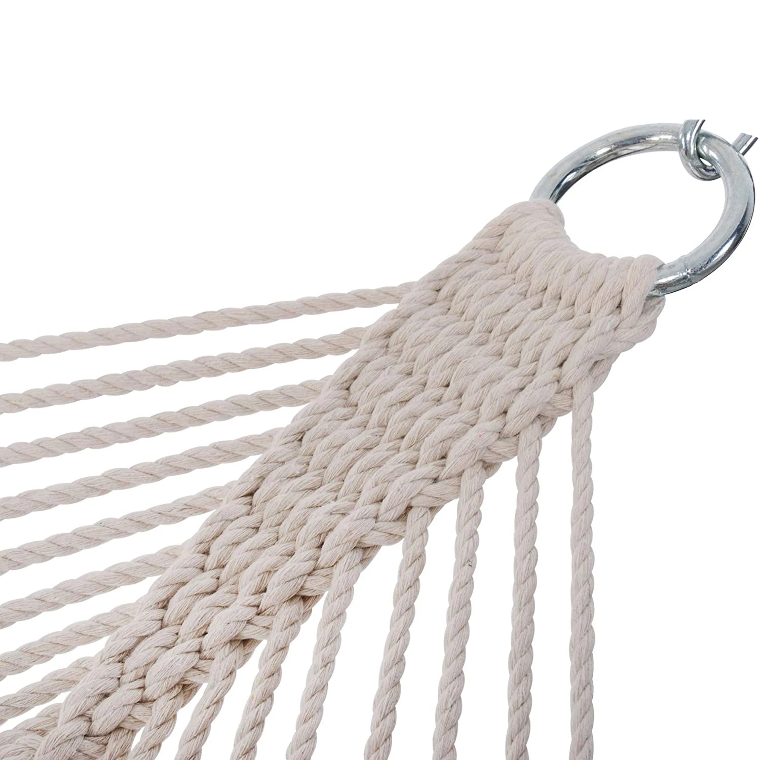 Outdoor camping wooden hammock hanging sleeping portable mesh hammock with wood spreader bar