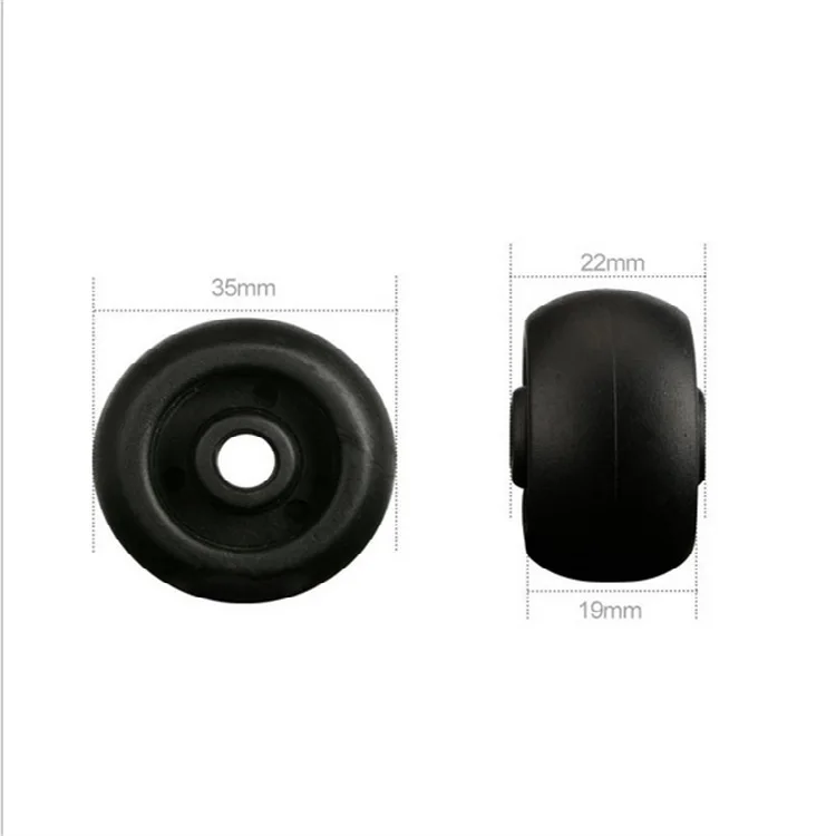 High quality 54*19mm PVC universal accessories wheels for suitcase