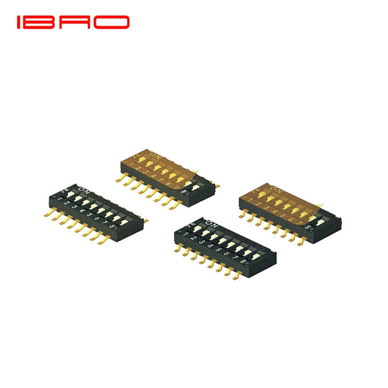 Dip switch DHM series 2/4/6/8/10 positions 1.6mm Half Pitch SMT Type
