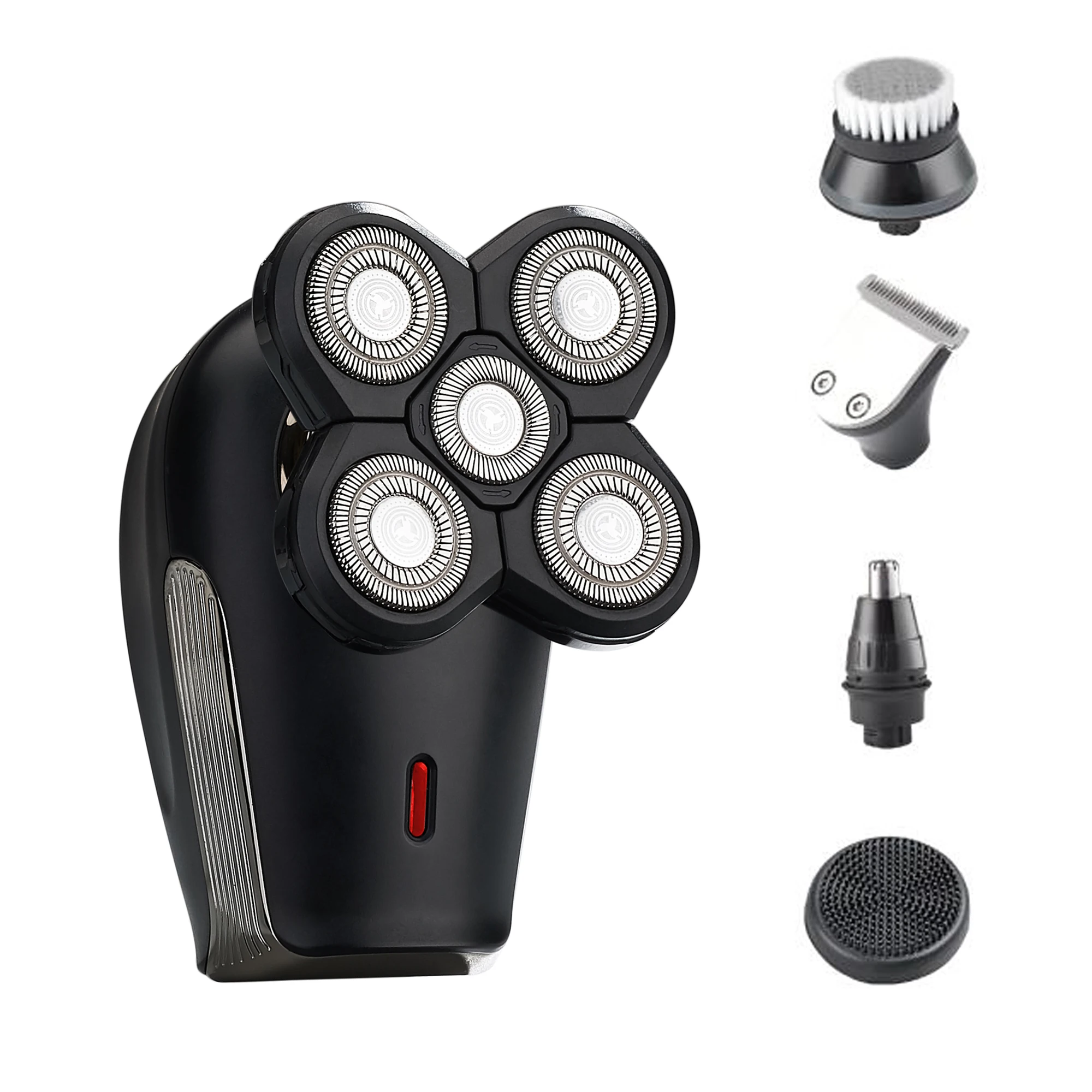 Men 5 in 1 Electric Shaver & Grooming Kit Five-Headed Beard cordless Hair Razor rechargeable nose trimmer face massager brush