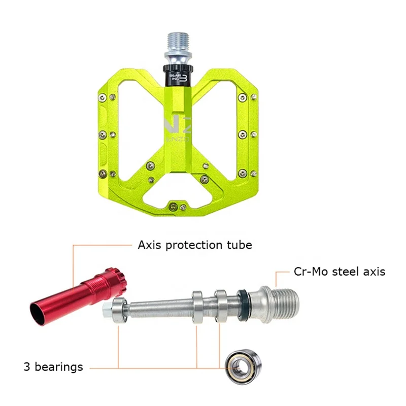 ENZO Flat Foot Super light Bicycle Pedal Aluminum Alloy Sealed 3 Bearing Anti-slip MTB Mountain Bike Pedals Cycle Parts