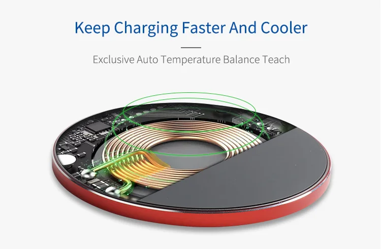  wholesale 10W Fast Charging Wireless Charger Receiver With LED Digital Display Alarm