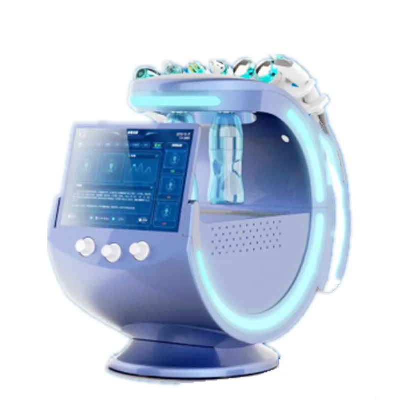 7 in 1 Smart Ice Blue Plus Oxygen Hydra beauty Machine Facial Bubble  Second Generation Salon Anti-aging Beauty Machine