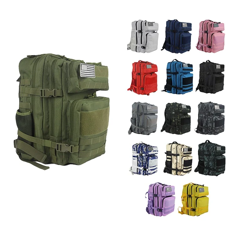 900D Oxford Custom Waterproof Sports Gym Fitness Bag 45L Outdoor Mochila Tactical Trekking Hunting Backpack