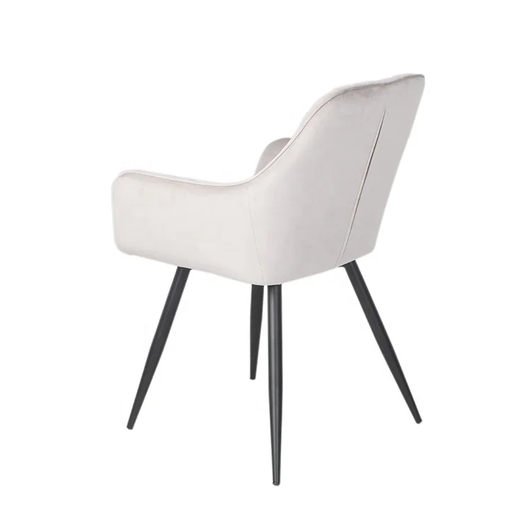 Wholesale New design Dining Room Furniture Nordic Restaurant Modern Upholstery Fabric Velvet Dining Chairs With metal legs