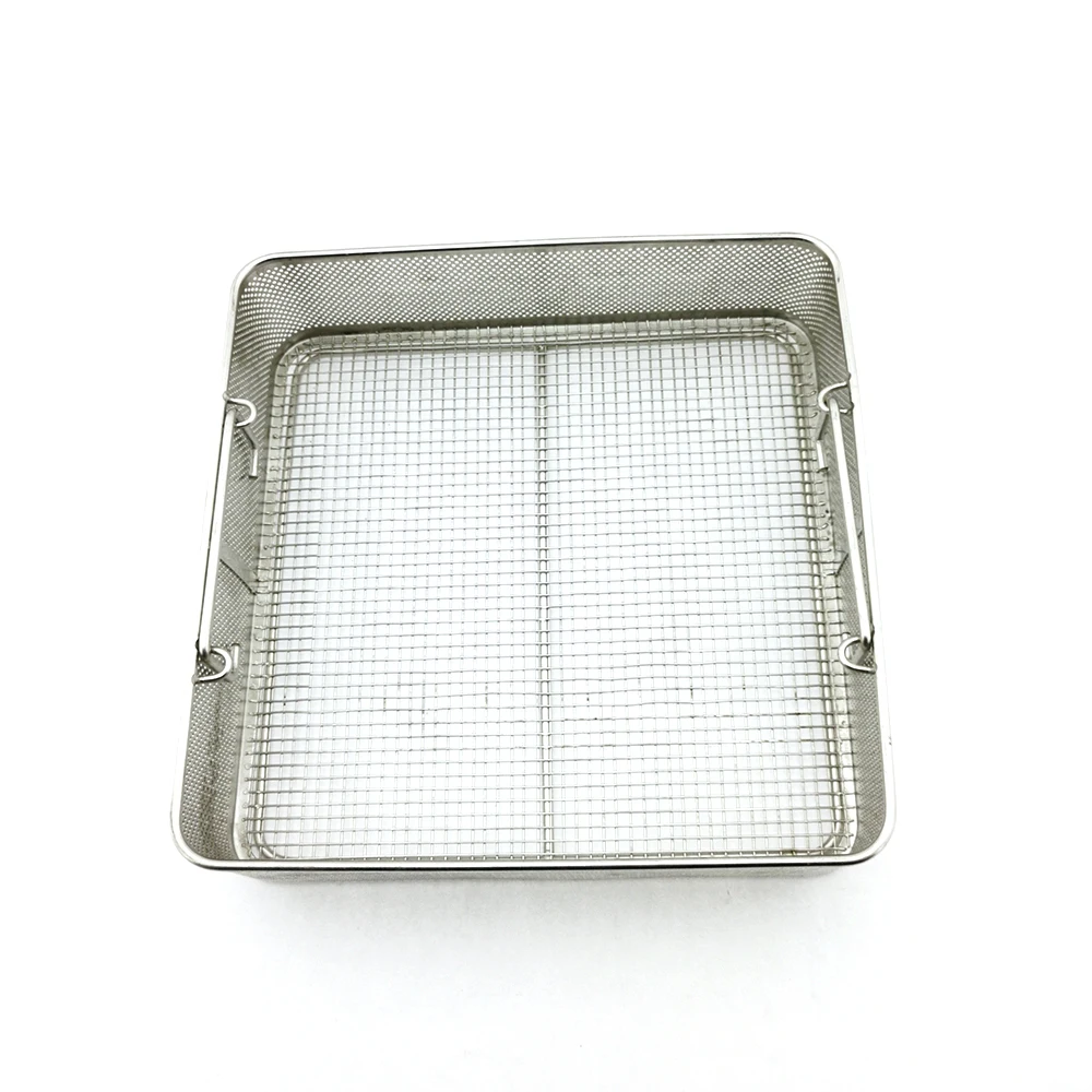 Custom Hospital Cleaning Medical Stainless Steel Metal Grid Mesh Disinfection Basket