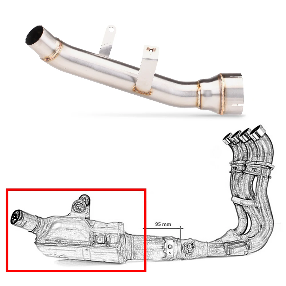 Motorcycle exhaust catalyst remove link pipe for suzuki GSXS1000F GSX S1000 KATANA decat Race Eliminator Exhaust Link Pipe