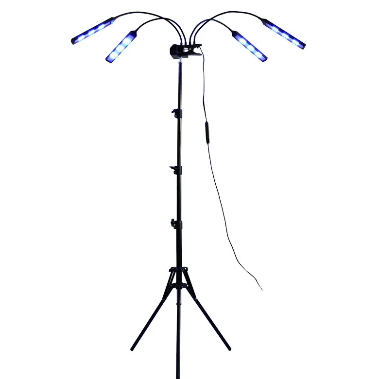 80W Full  Spectrum Four Head Remote Control Grow Lamp Multifunction 4H 8H 12H Desk Clip Indoor LED  Plant light