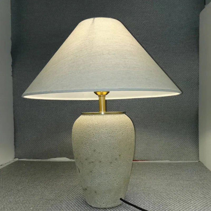 Factory Direct Sell Pottery Antique Pastoral Indoor Decoration Household Ceramic Table Lamp