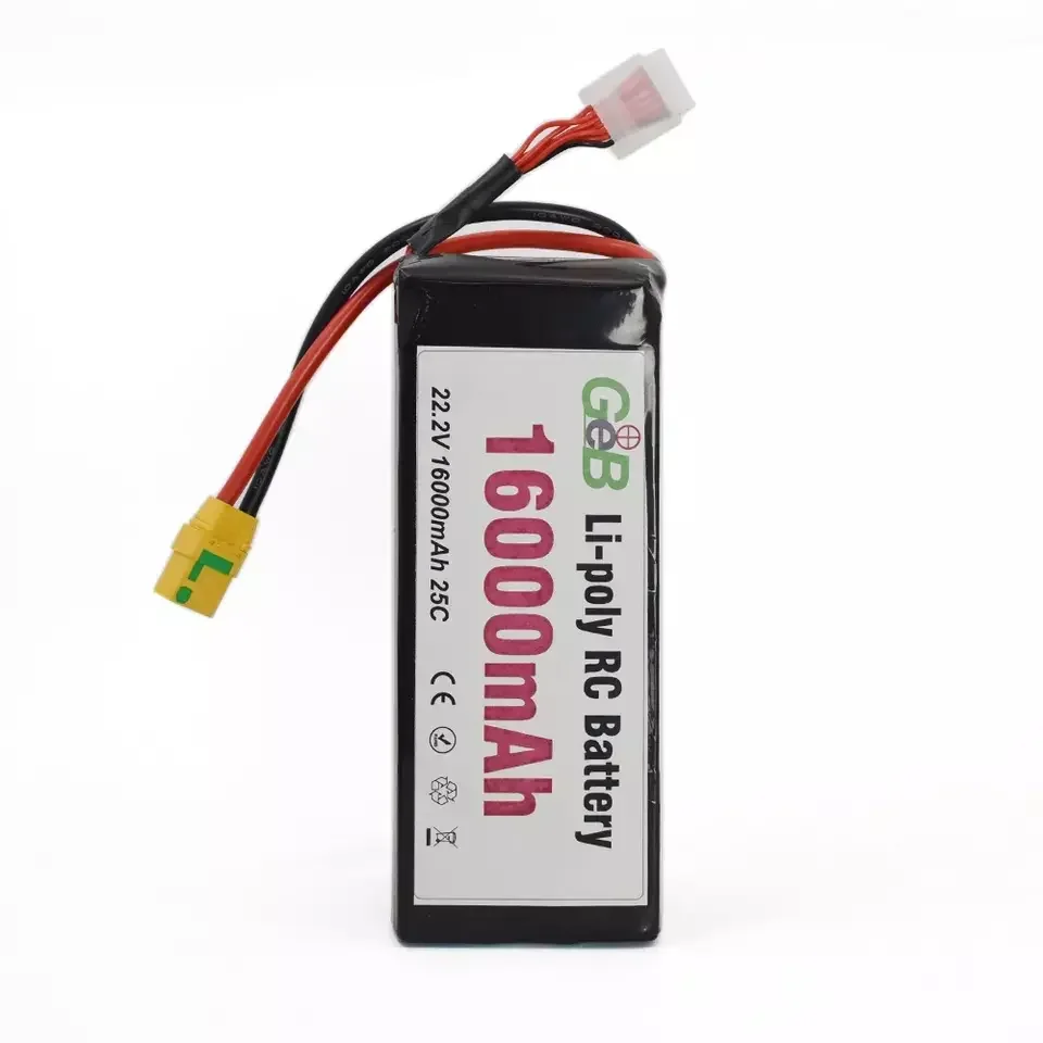 GEB High Capacity 6S 22.2V 16000Mah 25C Lipo Lithium Polymer Battery For Graphene Rc Car Drifting