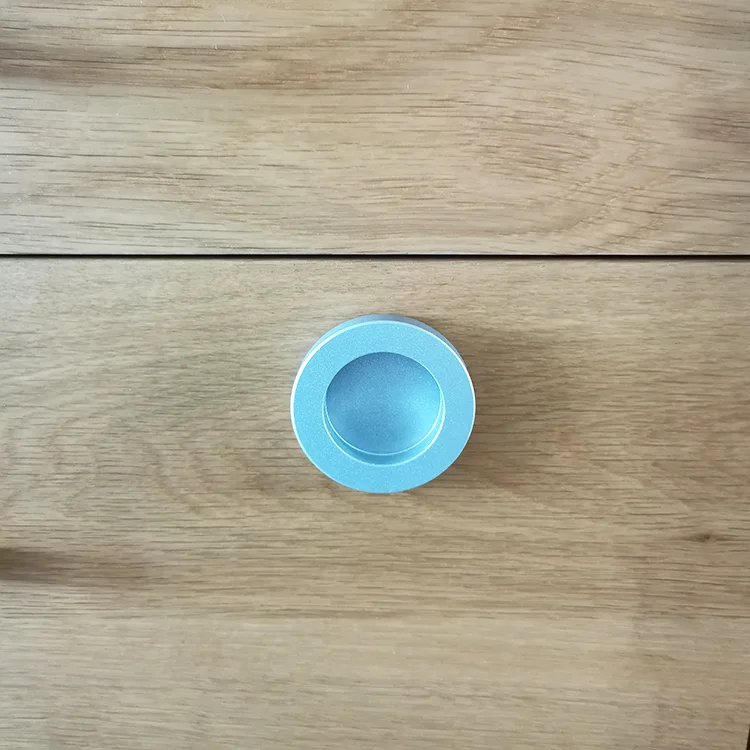 Factory Directly Aluminium Sliding Door Handles for Doors Dia60x10mm Adhesive with Wood or Glass