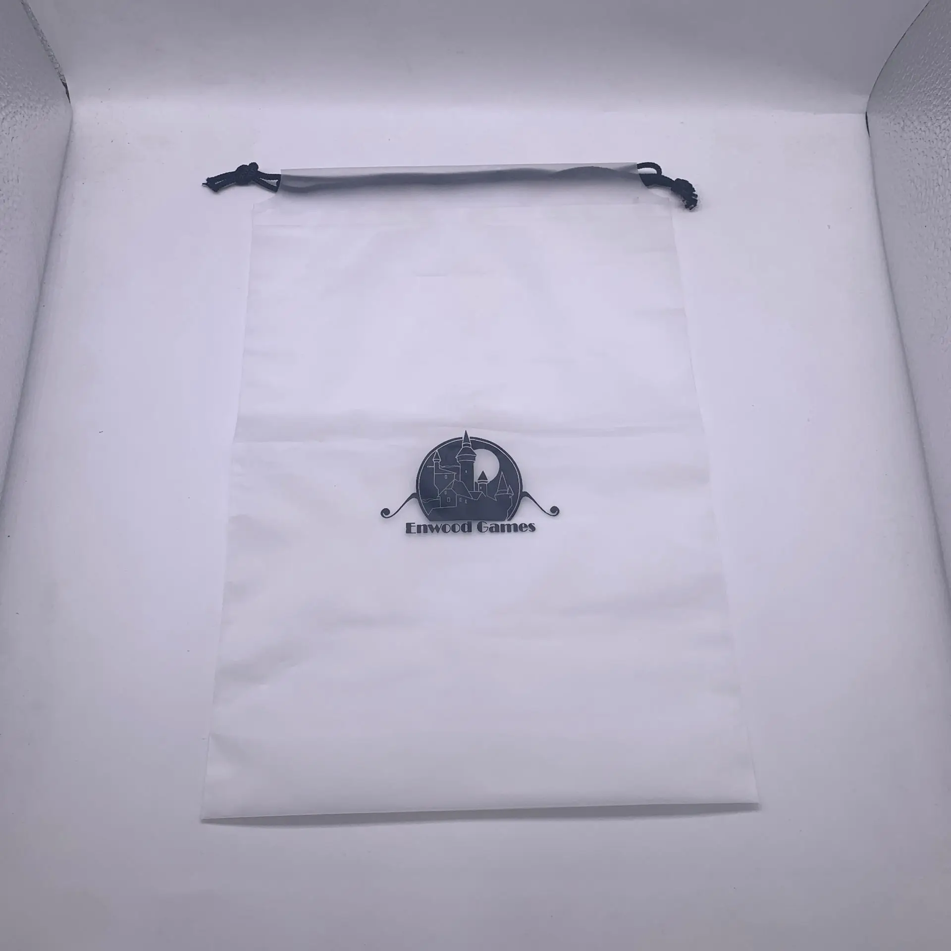 Custom Logo Printed Large PVC plastic Transparent Frosted Drawstring Bag Makeup Draw String Pouch Gift Packaging Bag
