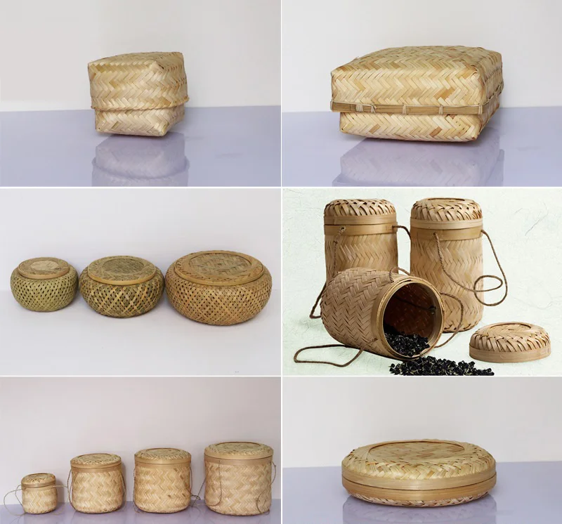 2024 Whosale originality custom luxury eco friendly natural bamboo weaving storage tea gift box packing