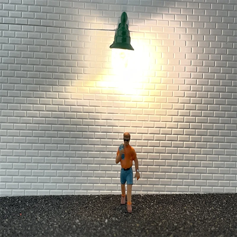Model Train Railway HO Scale 3V 12V Metal New Outdoor LED Lamppost Lamps Wall Lights