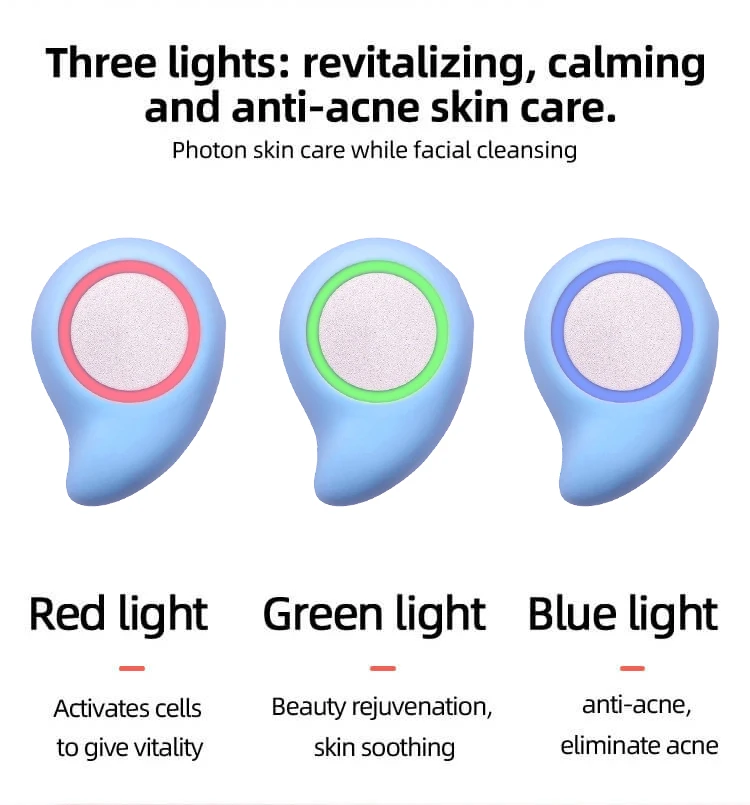 Rechargeable Portable Food Grade Scrub skin care electric face cleansing facial brush