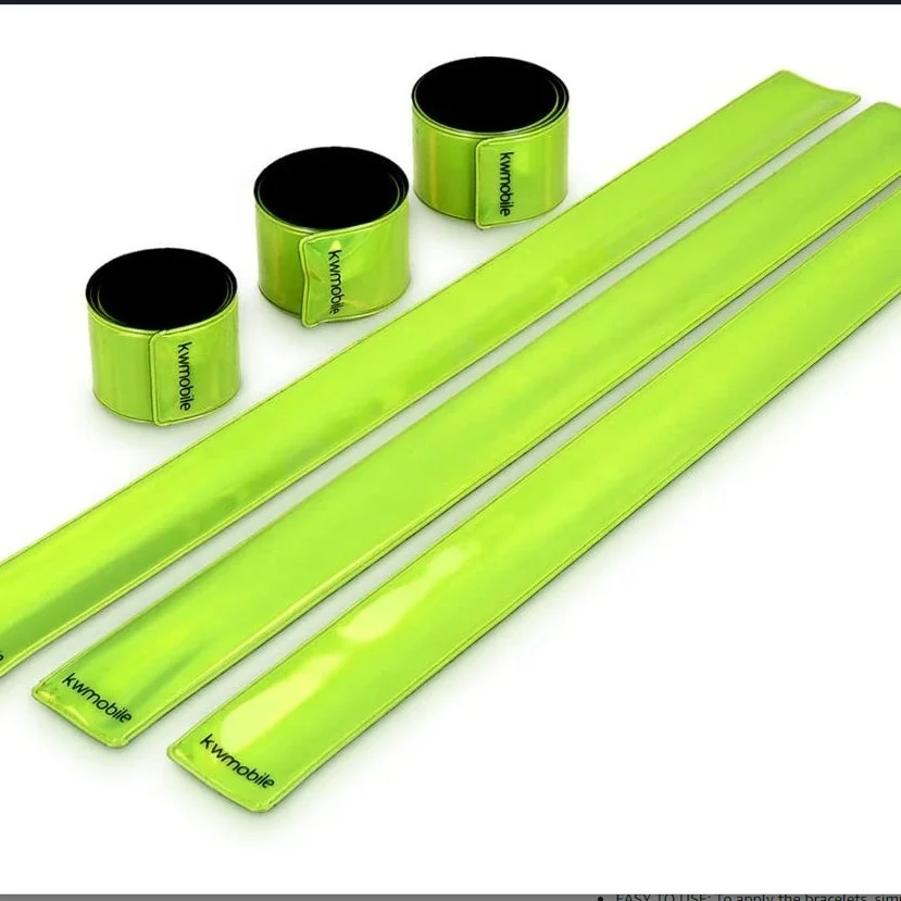 custom logo road identified luminous neon slap bracelet