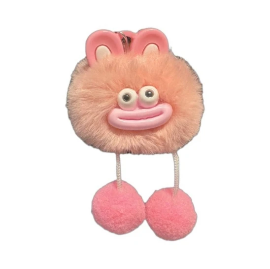 Cute plush big mouth car key chain pendant plush doll doll small briquettes bag pendant