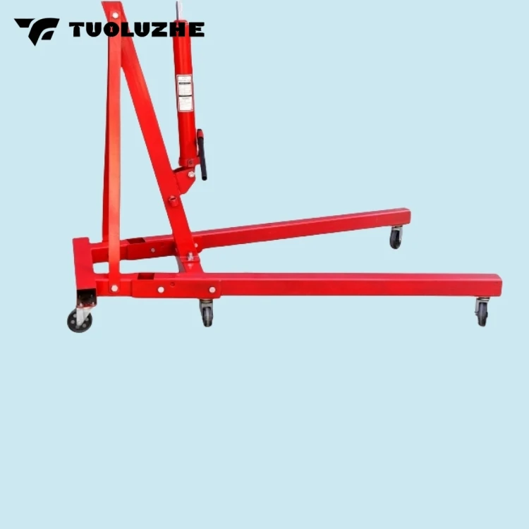 Foldable style heavy lifting tool 2t shop crane with engine stand