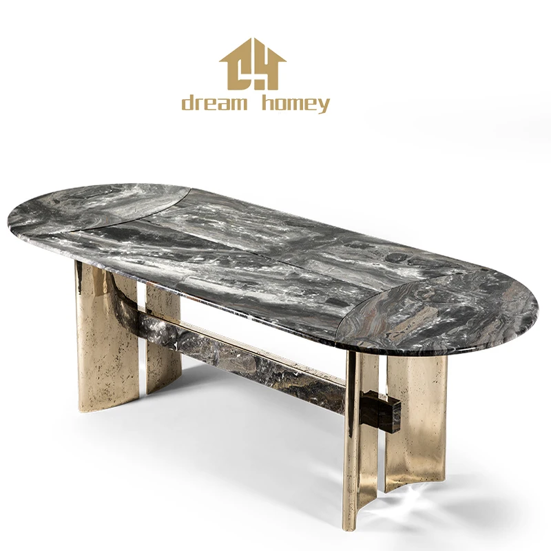 Dining Table and Chair Set Luxury Modern Marble Texture Restaurant Home Furniture Dining Room Dinning Table Set Gym Kids Seat