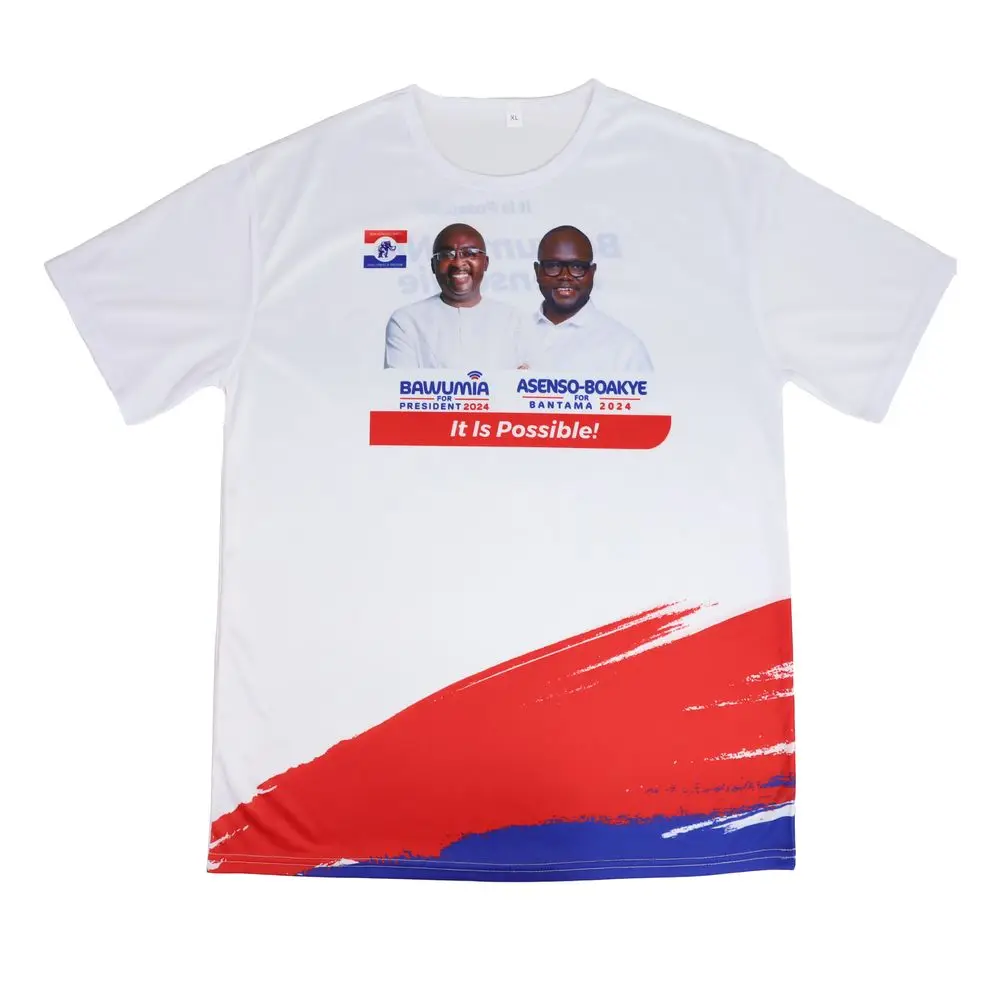 Wholesale Custom Election Campaign Promotional Items 100% Polyester Ghana Election Sublimation T Shirt For Men