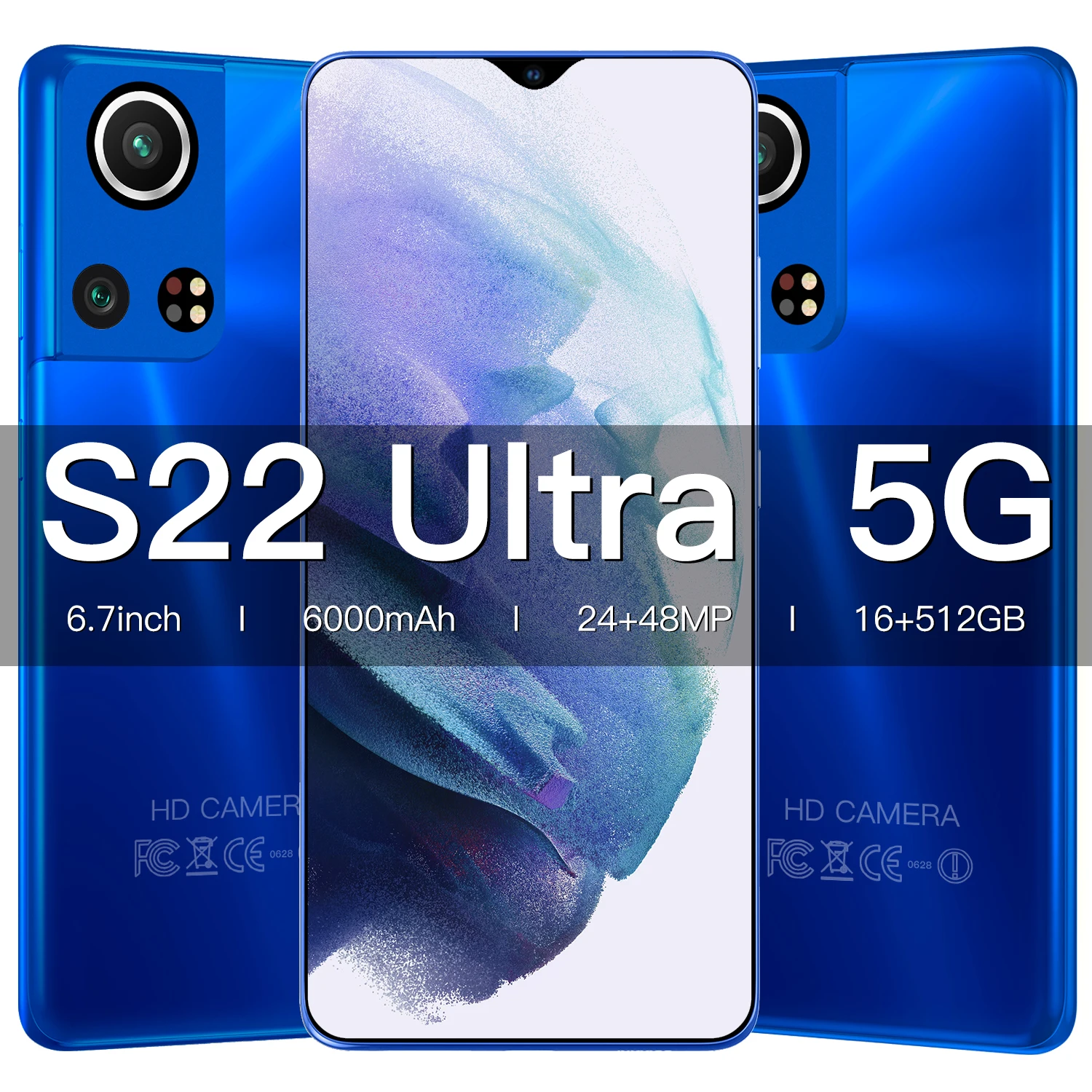 Оригинальный разблокированный смартфон Galaxy S22 Ultra 5G 6 7 дюймов полный экран 16 + 512 ГБ мобильные телефоны Android с функцией распознавания лица сотовый