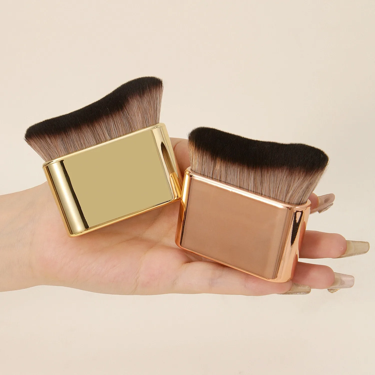 MLM Custom Makeup Tanning Blend Professional Self Tanner Kabuki Powder Foundation Blusher Shadow Bronzer Face Body Brush