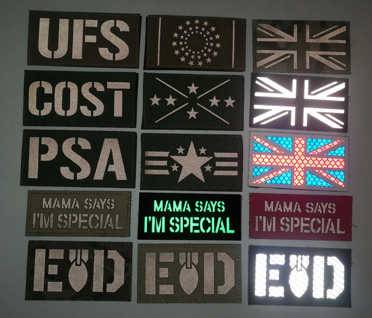 Laser England British IR Flag Dark Reflective Cloth England UK IR Patch For Tactical Uniforms Applique