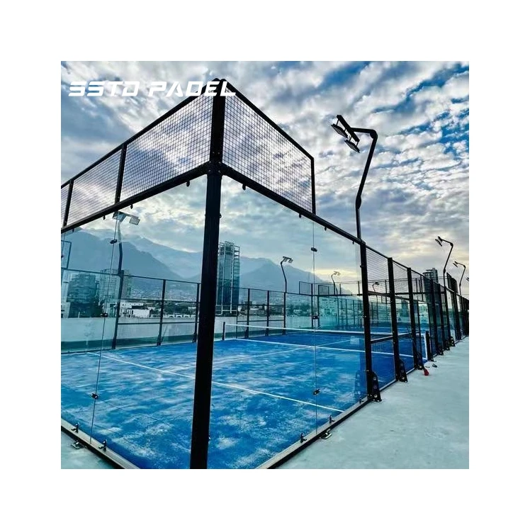 10x20m professional classic padel court good quality outdoor paddle court with artificial padel tennis grass