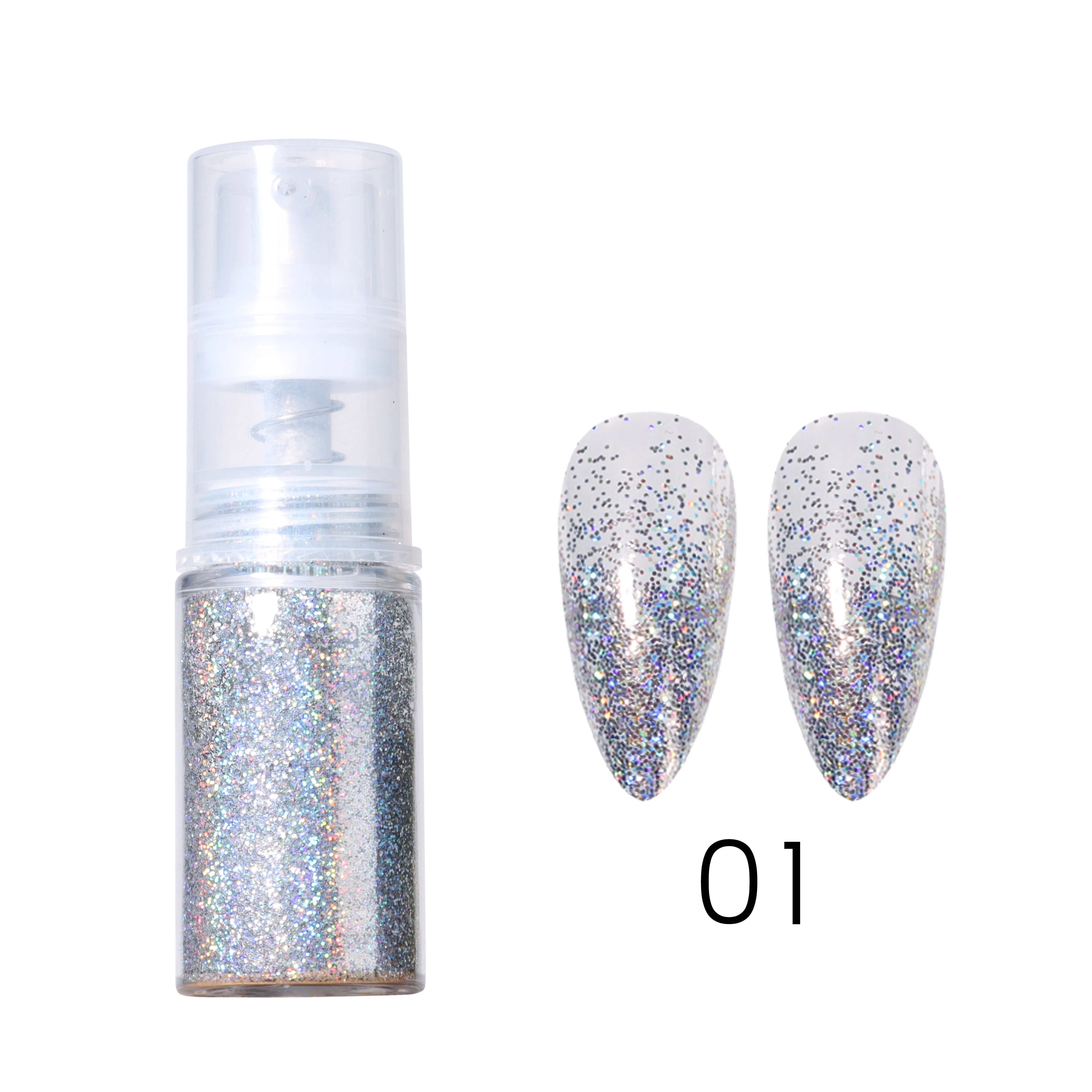 KNC Glitter Ombre Spray Powder for Nail 7.5g 12colors powder not clog easy to achieve gradient effect OEM private labels