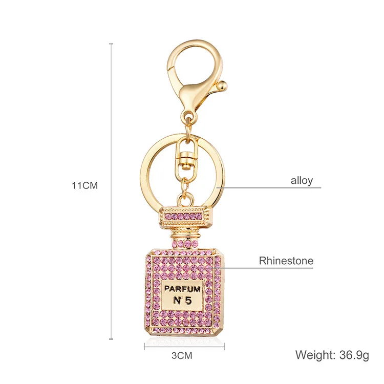Wholesale Famous Brand Bling Diamond CC Key Chains Designer Coin Purse Metal Key Chain Luxury Catalogue