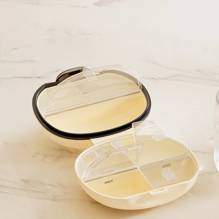 Plastic Mini Pill Box Portable Travel Pill Box Moisture Resistant Organizer Food Container Multifunction Home Appliance Round