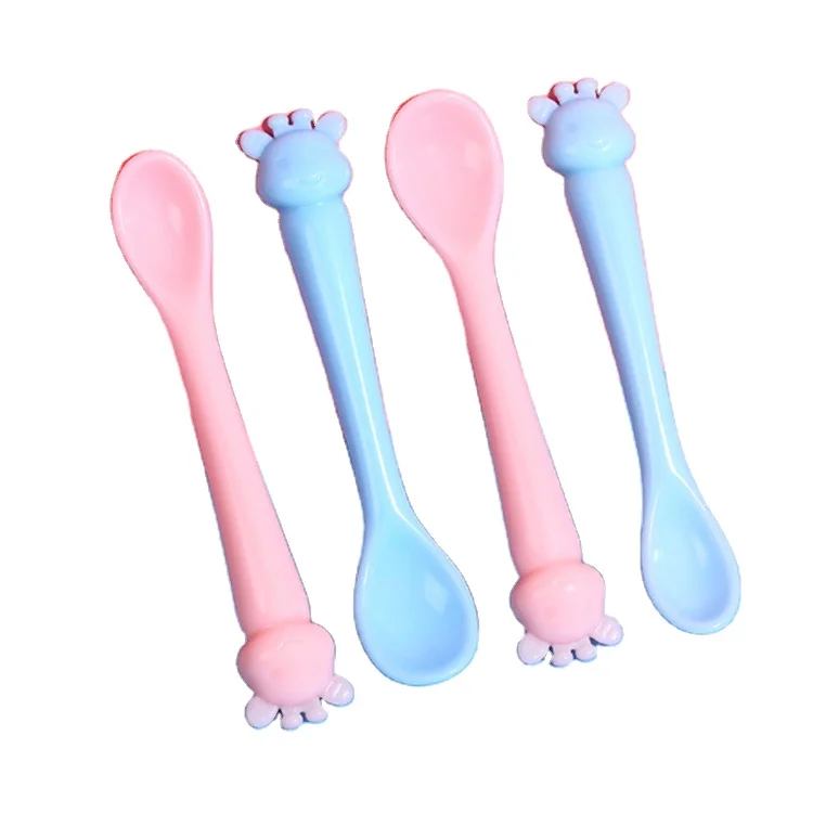 Bpa free food grade silicone cutlery products wholesale complementary foods silicone utensil set silicone baby spoons