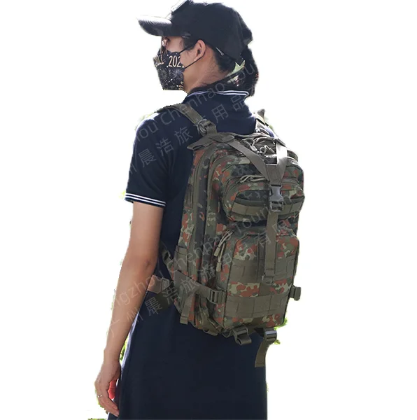 Small 25L Lightweight Tactical MOLLE Bag Outdoor Travel Daily Use Rucksack Pack Water-Repellent Hunting Hiking Climbing Backpack
