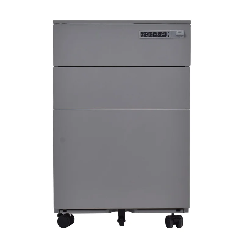 KD Structure Modern Black Metal Mobile Cabinet Customizable School Equipment Filing With Wheels