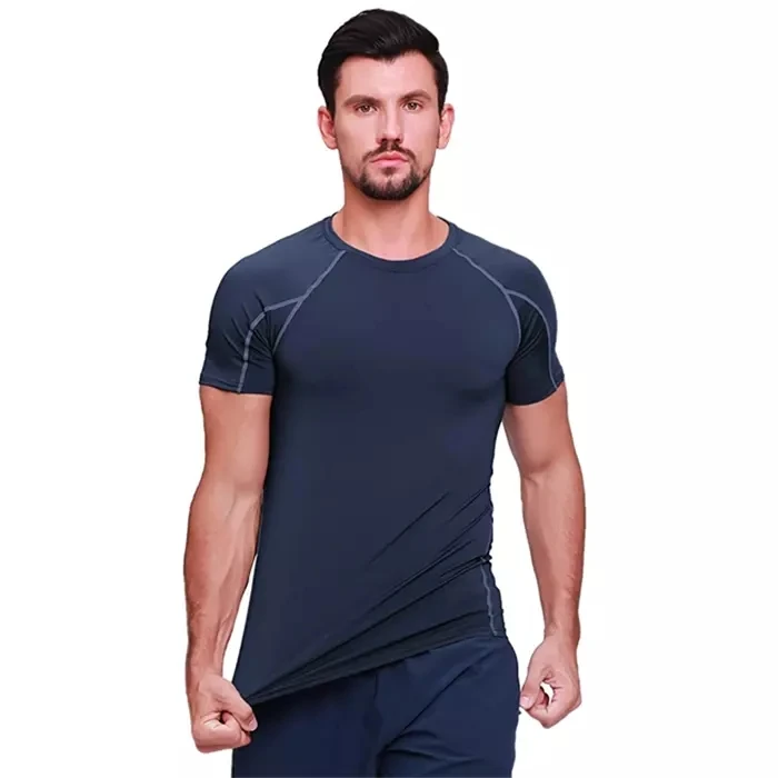 2022 bulk buy custom logo Blank Gym Active wear Men Fitness Gym t-shirt Workout Quick Dry short sleeve slim fit men t-shirts