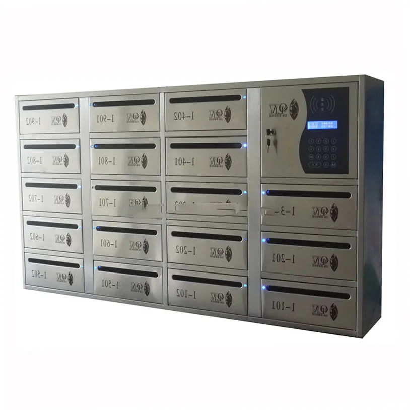 Password Card Access Electronic Mailbox Intelligent Smart Mail Lockers