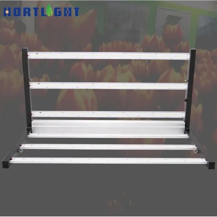 Hortlight  600W  6 bar Hot Selling Saving Space Full Spectrum driver built in  with dimming led grow light