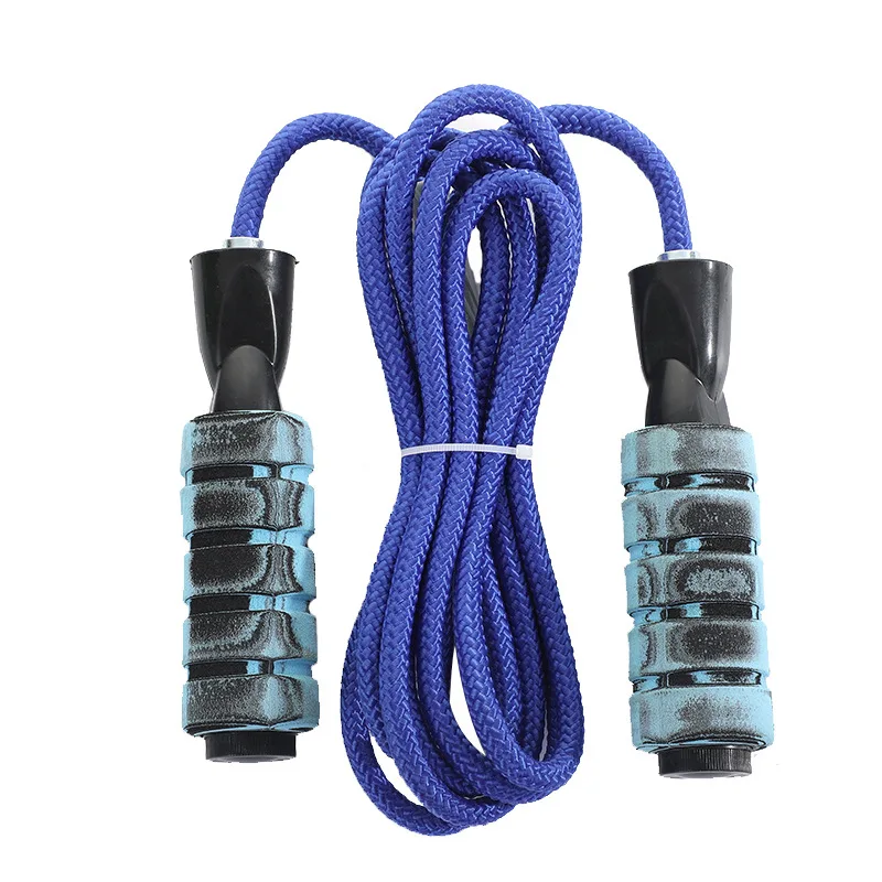 Heavy Adjustable Weighted Skipping Jump Rope Ball Bearing Foam Cable Handle Home Gym Workouts Accessories