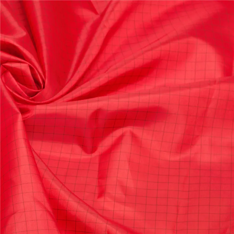 
polyester taffeta 380t grid antistatic 100% polyester down jacket fabric 