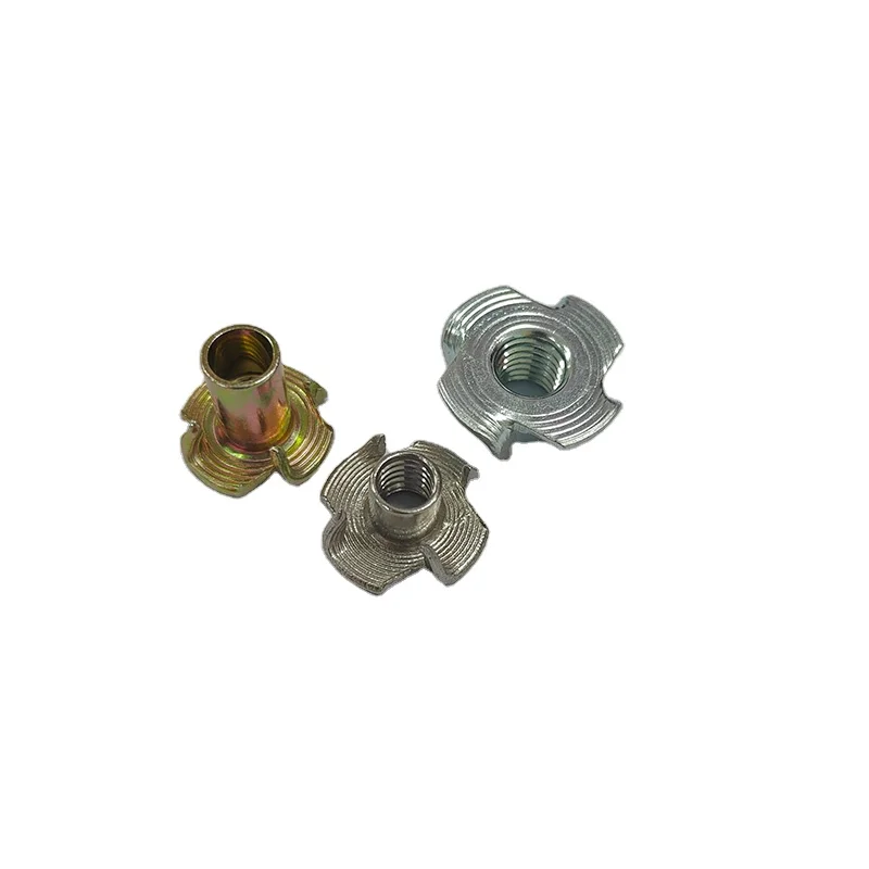 Мебельная гайка всех размеров M3 M4 M5 M6 M8 M10 M12 Prong Tee Nut DIN1624 из углеродистой стали и нержавеющей T гайки для дерева фабрика XINCHI