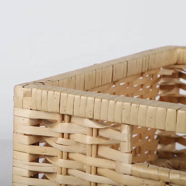 Factory wholesale nature willow material hand woven baby toys storage basket kitchen vegetable storage basket